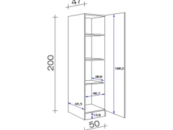 Flex-Well Classic Küchen-Geschirrschrank Speed 50 cm Weiß