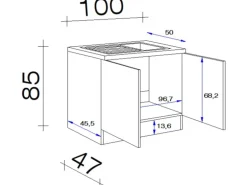 Flex-Well Classic Küchen-Komplettspüle 100 x 50 cm Speed Weiß mit Auflagespüle