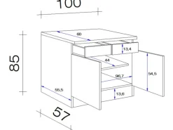 Flex-Well Classic Küchen-Unterschrank Nano 100 cm Buche Nachbildung