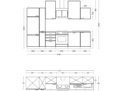 Flex-Well Classic Küchenzeile Wito 310 cm mit Apothekerschrank Weiß