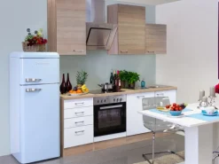 Flex-Well Classic Küchenzeile Florida 220 cm Sonoma Eiche-Weiß-Sonoma Eiche