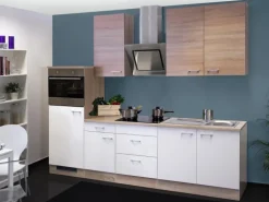 Flex-Well Classic Küchenzeile Florida 270 cm Weiß-Sonoma Eiche Nachbildung