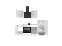 Flex-Well Classic Küchenzeile Lucca 220 cm Weiß matt - Caledonia