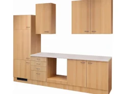 Flex-Well Classic Küchenzeile Nano 270 cm ohne E-Geräte Buche Nachbildung