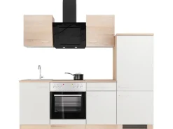Flex-Well Classic Küchenzeile Florida 220 cm Weiß - Sonoma Eiche