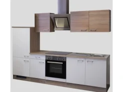 Flex-Well Classic Küchenzeile Florida 270 cm Sonoma Eiche-Weiß-Sonoma Eiche