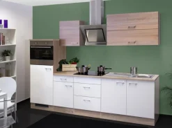 Flex-Well Classic Küchenzeile Florida 270 cm Weiß-Sonoma Eiche Nachbildung