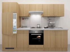Flex-Well Classic Küchenzeile Nano 270 cm Buche Nachbildung