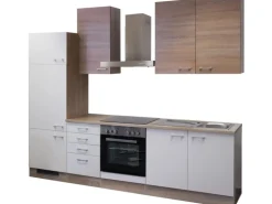 Flex-Well Classic Küchenzeile Florida 270 cm Sonoma Eiche-Weiß-Sonoma Eiche