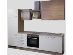 Flex-Well Classic Küchenzeile Florida 270 cm Sonoma Eiche-Weiß-Sonoma Eiche