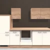 Flex-Well Classic Küchenzeile Florida 270 cm ohne E-Geräte Sonoma Eiche-Weiß