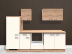 Flex-Well Classic Küchenzeile Florida 270 cm ohne E-Geräte Sonoma Eiche-Weiß