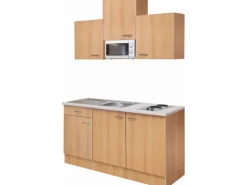 Flex-Well Classic Singleküche Nano 150 cm Buche Nachbildung