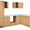 Flex-Well Classic Winkelküche Nano 280 cm ohne E-Geräte Buche Nachbildung