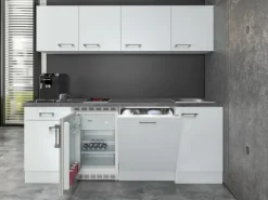 Flex-Well Exclusiv Büroküche Joelina 210 cm Weiß