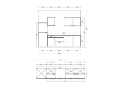 Flex-Well Exclusiv Küche 2327-000 Romeo 280 cm Anthrazit matt-Cosmopolitan Eiche