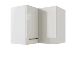 Flex-Well Exclusiv Küchen-Eck-Hängeschrank Lund 60x60cm Lichtgrau gl.-Rauchgrau