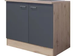 Flex-Well Exclusiv Küchen-Spülenunterschr. Morena 100cm Basaltg. matt - San Remo