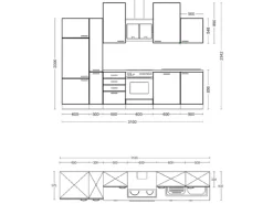 Flex-Well Exclusiv Küchenzeile Cara 310 cm Schilfgrün matt - Artisan Eiche