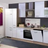 Flex-Well Exclusiv Küchenzeile Valero 310 cm Hochglanz Weiß