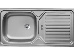 Flex-Well Exclusiv Küchenzeile Joelina 220 cm Weiß matt - Beton Grau