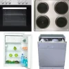 Flex-Well Küchengeräte-Set 2 mit Einbauherd Einbaukühlschrank + Geschirrspüler