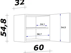 Flex-Well Küchen-Oberschrank Lucca 60 cm