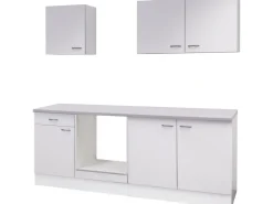 Flex-Well Küchenzeile 210 cm ohne E-Geräte Wito Weiß