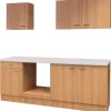 Flex-Well Küchenzeile 210 cm ohne E-Geräte Nano Buche