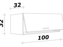 Flex-Well Klappen-Küchen-Oberschrank Lucca 100 cm Weiß