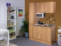 Flex-Well Singleküche 130 cm Nano Buche