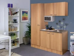 Flex-Well Singleküche 150 cm Nano Buche