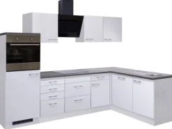 Flex-Well Winkelküche Lucca 280 cm Weiß Caledonia