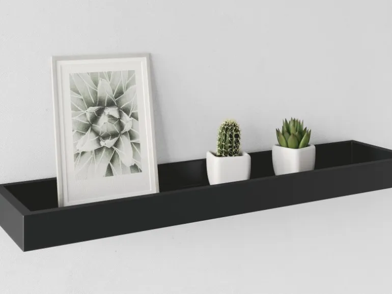 Fotoleiste Bix 60 cm x 15 cm x 4 cm Schwarz