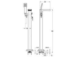 Freistehende Armatur NIAGARA