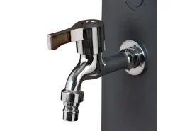 Gre Solardusche aus Harz mit Fußhahn 19 l Grau