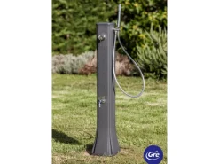 Gre Solardusche aus Harz mit Fußhahn 19 l Grau