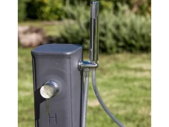 Gre Solardusche aus Harz mit Fußhahn 19 l Grau