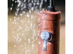 Gre Solardusche Holzoptik aus PVC 9 l Holzfarben