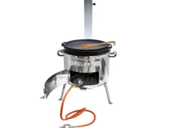 Grillpeter Utschak Set MultiFlame mit18l Kazan und Pfanne-Deckel aus Gusseisen