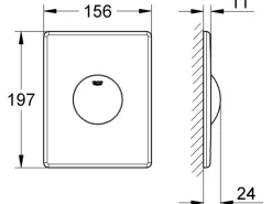 Grohe Abdeckplatte Skate 1-Mengen-Betätigung Chrom