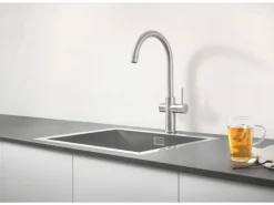 Grohe C-Auslauf Armatur und Boiler Red Duo M-Size Supersteel