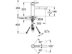 Grohe Concetto Küchenarmatur DN 15 mittelhoch m. Schwenkbereich