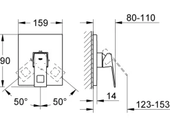 Grohe Einhand-Brausebatterie Eurocube