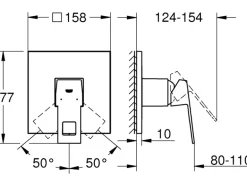 Grohe Einhand-Brausebatterie Eurocube Chrom