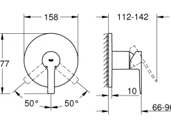 Grohe Einhand-Brausebatterie Lineare Chrom