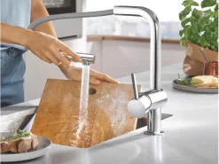 Grohe Einhand-Spültischbatterie Minta Chrom herausziehbarer SpülDusch