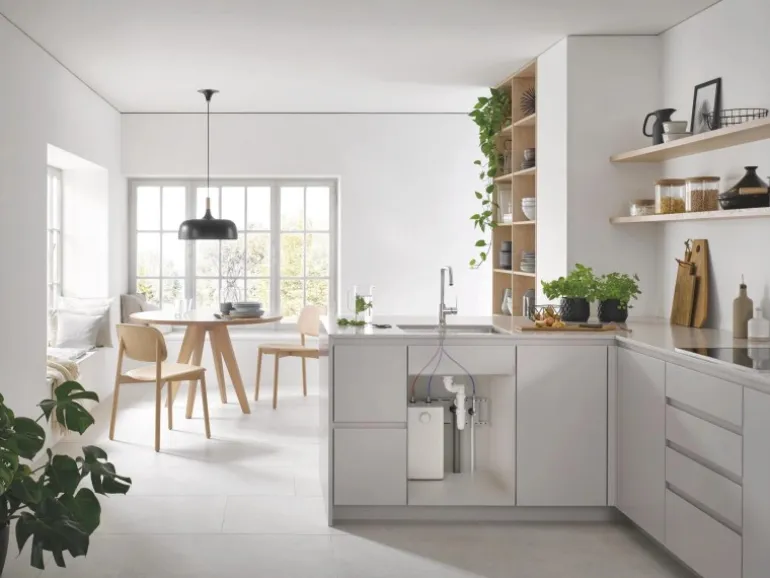 Grohe Einhand-Spültischbatterie Start 1/2" Niederdruck mit hohem Auslauf Silber