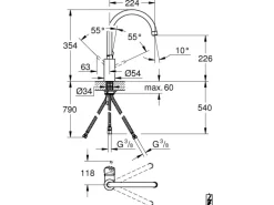 Grohe Einhand-Spültischbatterie Concetto Chrom 1/2"