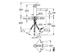Grohe Einhand-Spültischbatterie Concetto Chrom mit herausziehbarer Laminarbrause